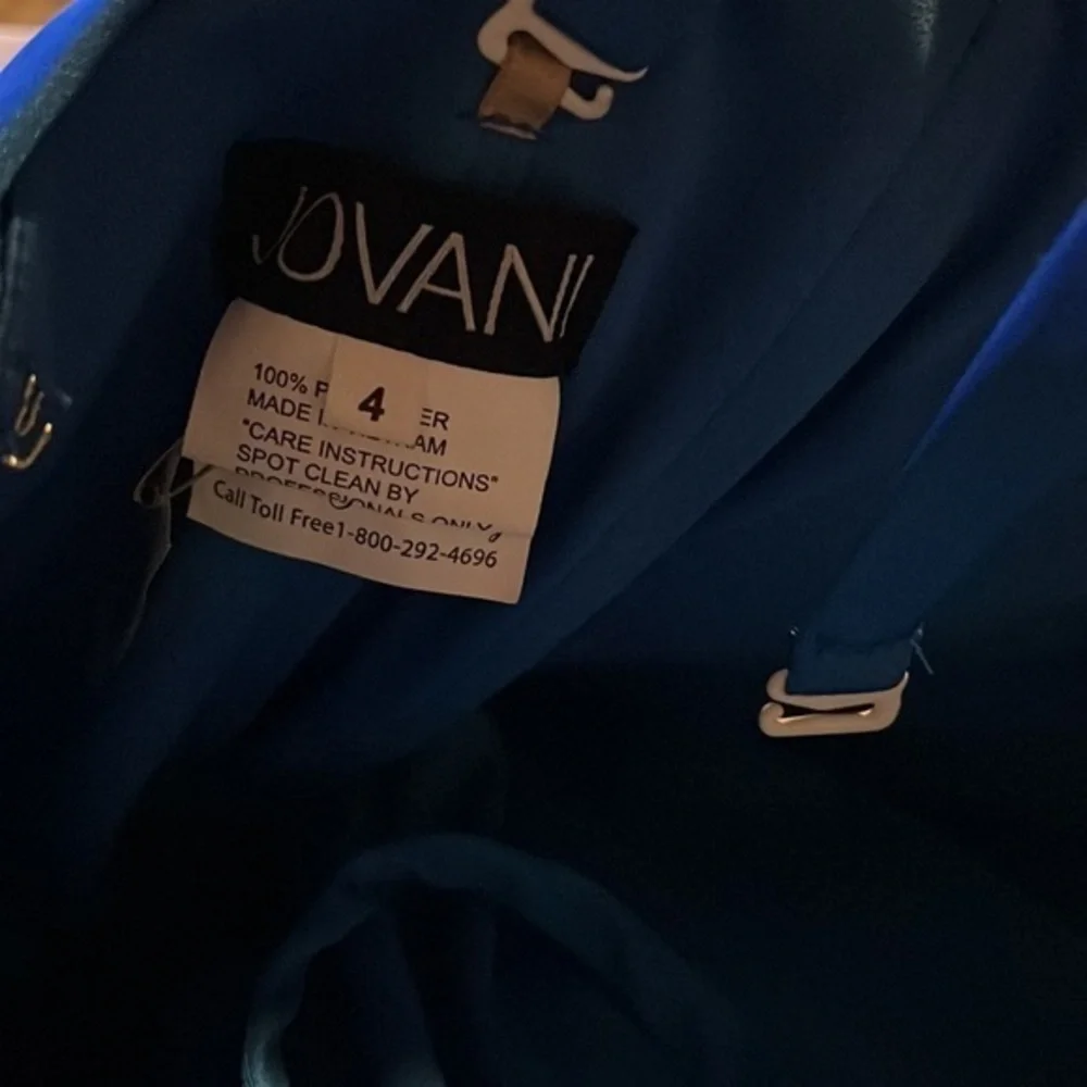 NWT Jovani Size 4 Peacock Strapless Formal Dress - Picture 3 of 3